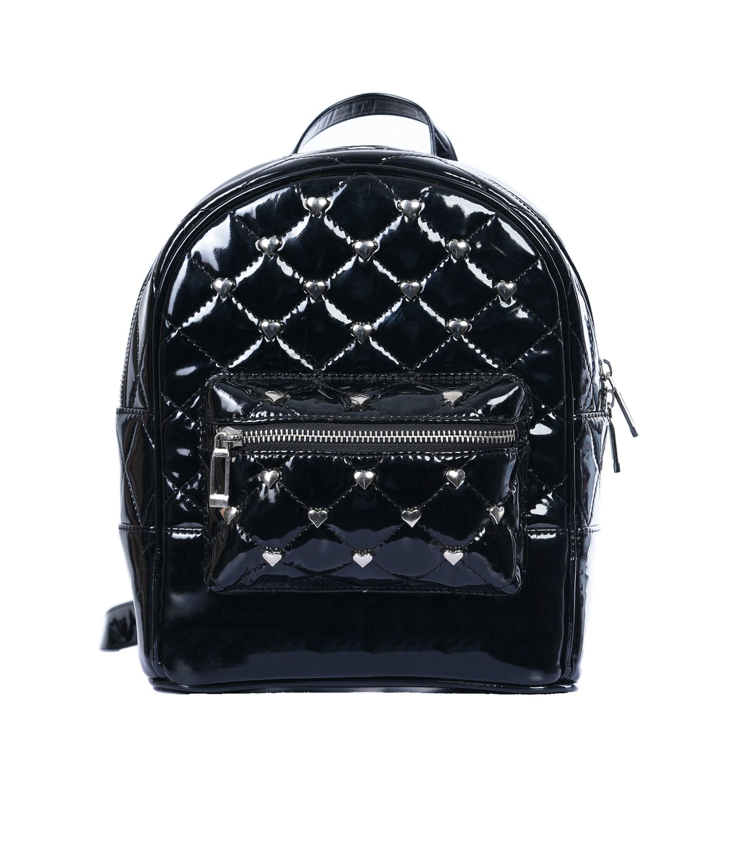 Wholesale Black PVC Heart-Studded Mini Bag