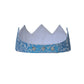 Brocade Fabric Crown - White Turquoise