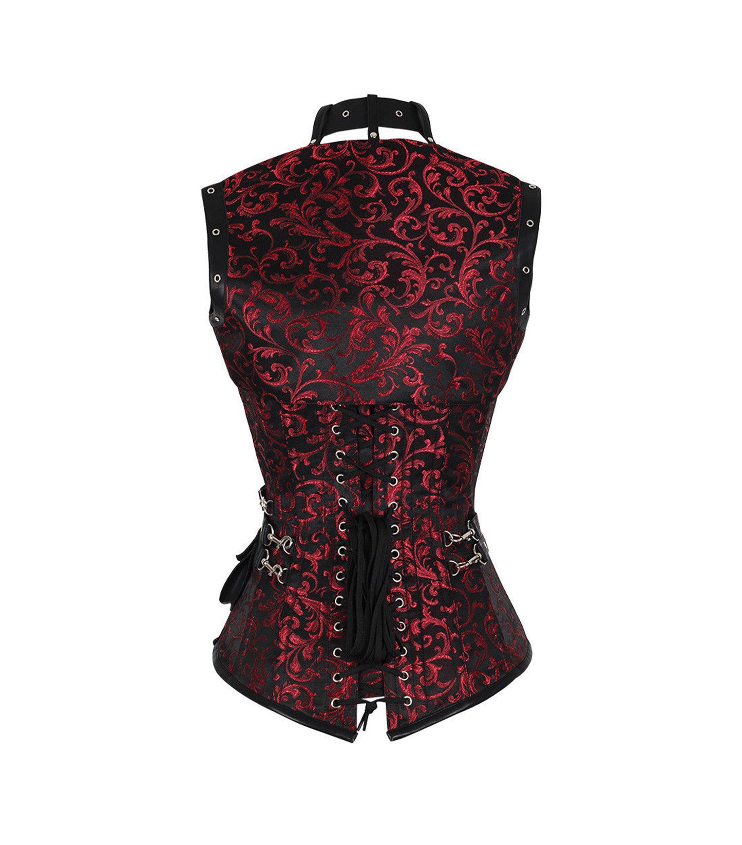 Red Brocade Overbust Corset