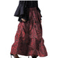 Ruched  Red Brocade Renaissance Skirt  - Wholesale Easto Garments