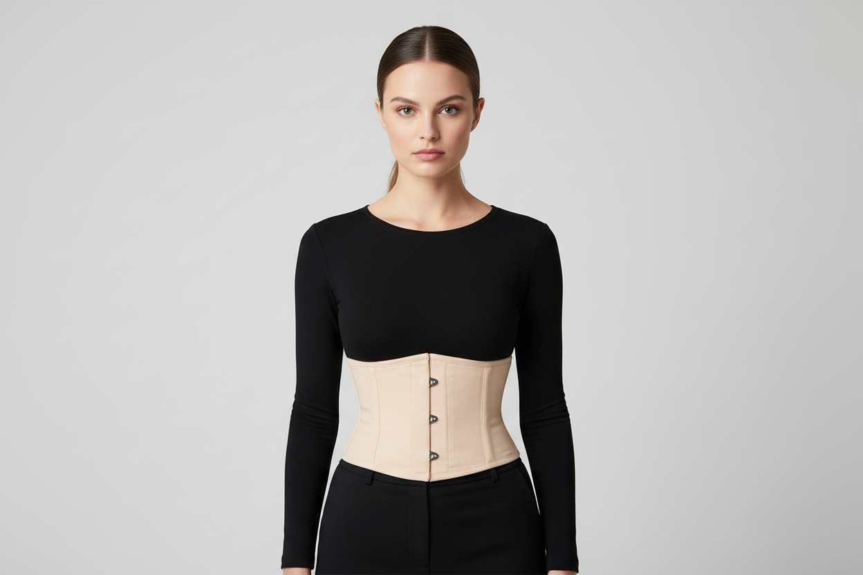SHORT NUDE COTTON CORSET Easto Garments