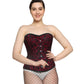 Affra Red Brocade Waist Training Overbust Corset