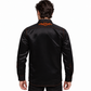 Men’s Black Satin Halloween Shirt with Haunted House Embroidery Easto Garments