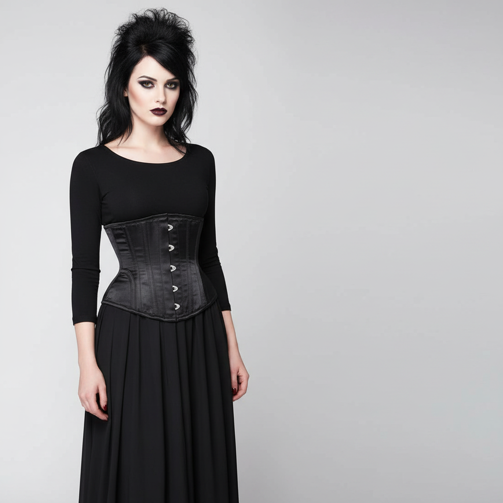 Classy Black Underbust Waist Reducing Corset Easto Garments