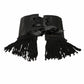 Gothic Fringe lace Leather Band/choker -Black