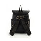 Owl Embroidered Black PU Leather Bag