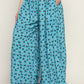 Cat Printed Fabric Relaxed Fit Palazzos