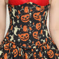 Pumpkin printed Waist Reducing  Underbust Corset  Dress