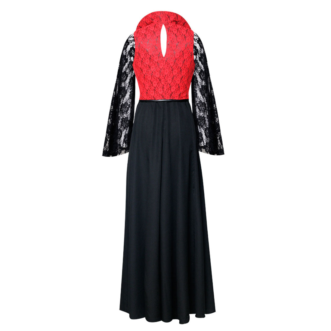 Langes Gothic-Kleid mit Rundhalsausschnitt von Michela