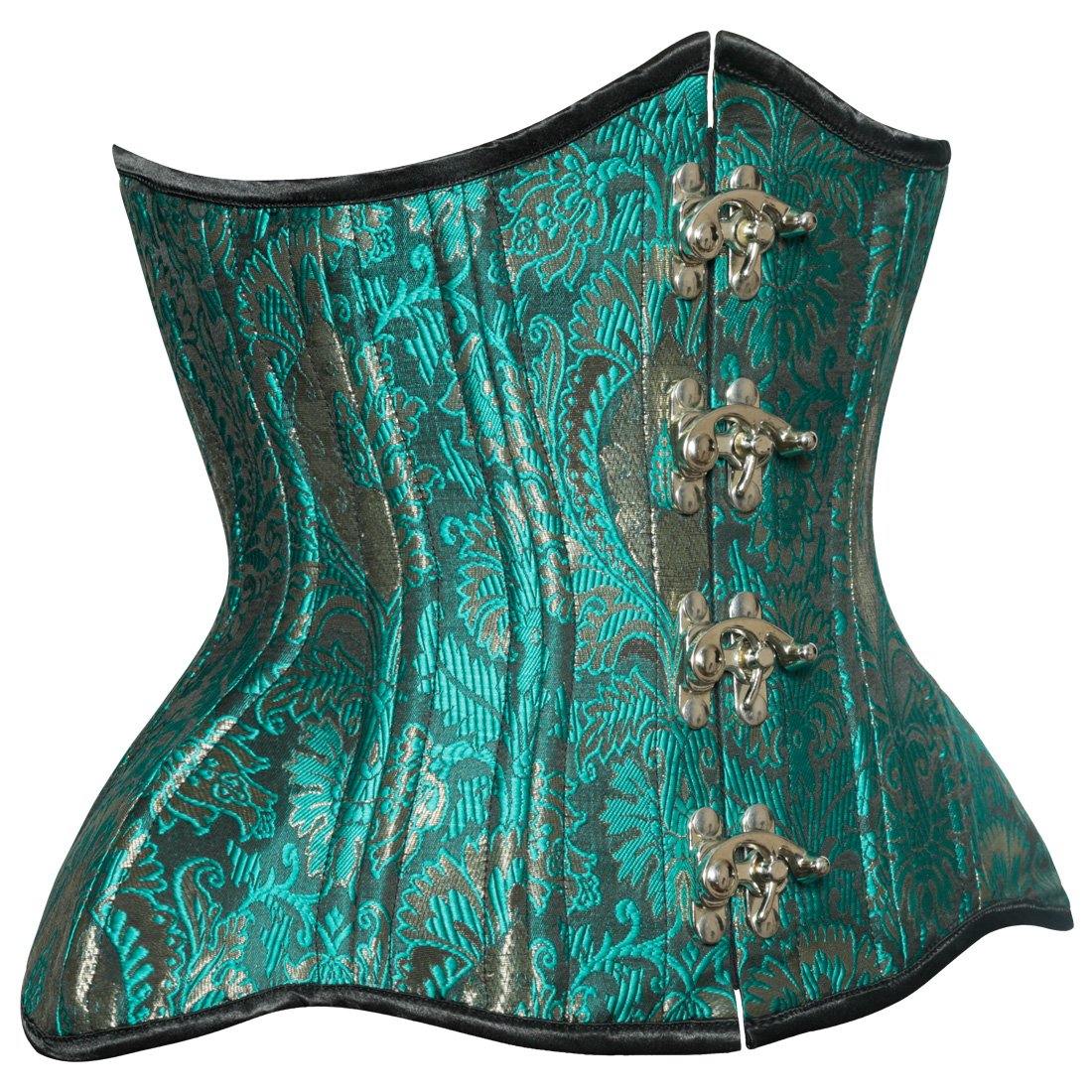 Alis Authentic Steel Boned Jacquard C-lock Underbust Waist Training Corset Easto Garments