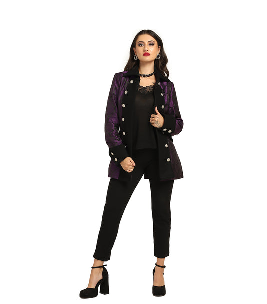 Purple Pirate Captain Wholesale Short Coat
