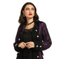 Steampunk Pirate Captain Long Coat – Black & Purple Brocade