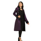 Steampunk Pirate Captain Long Coat – Black & Purple Brocade