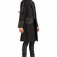 Men’s Chain Eyelet Gothic Long Coat  side view
