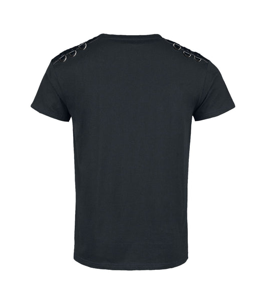 Andras Gothic Style Plain Black Shirt