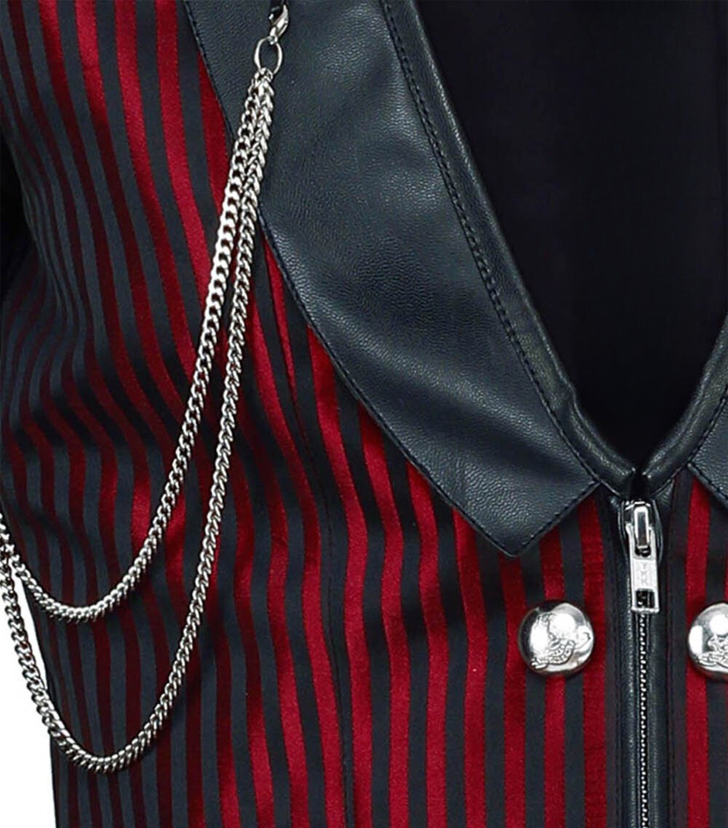 Stripes Brocade Gothic Men's Waist Coat