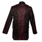 Gothic Red Black Brocade Coat