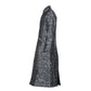 Black/Silver Brocade Mens Reversible Long Coat - Wholesale