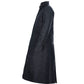 Black/Silver Brocade Mens Reversible Long Coat - Wholesale