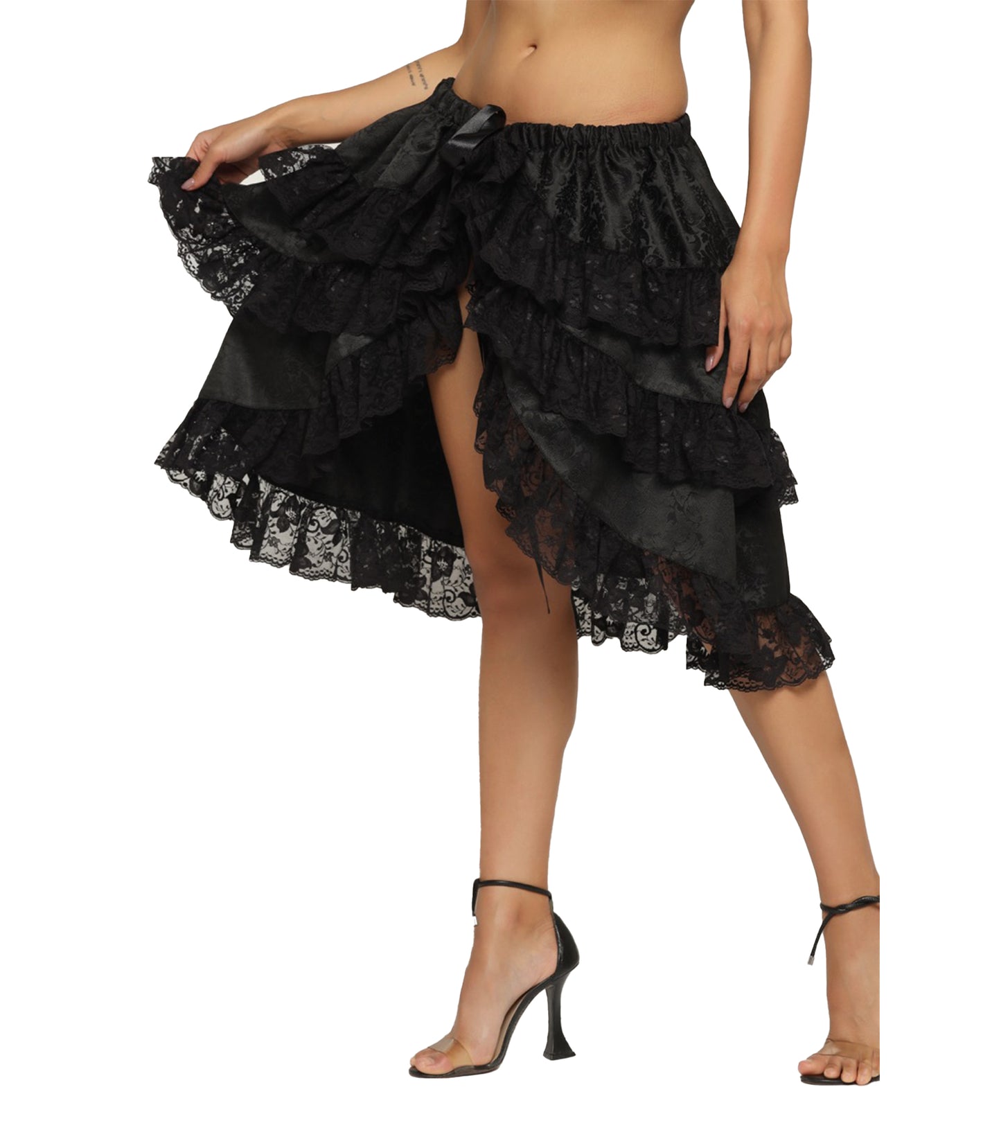 Black Brocade Skirt