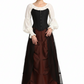 Copper and Black Skirt in Tafta - Wholesale Easto Garments