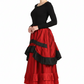 Red and Black Skirt in Tafta - Wholesale Easto Garments