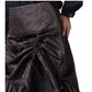 Coffee Brown Brocade Ruched High-Low Steampunk Skirt 