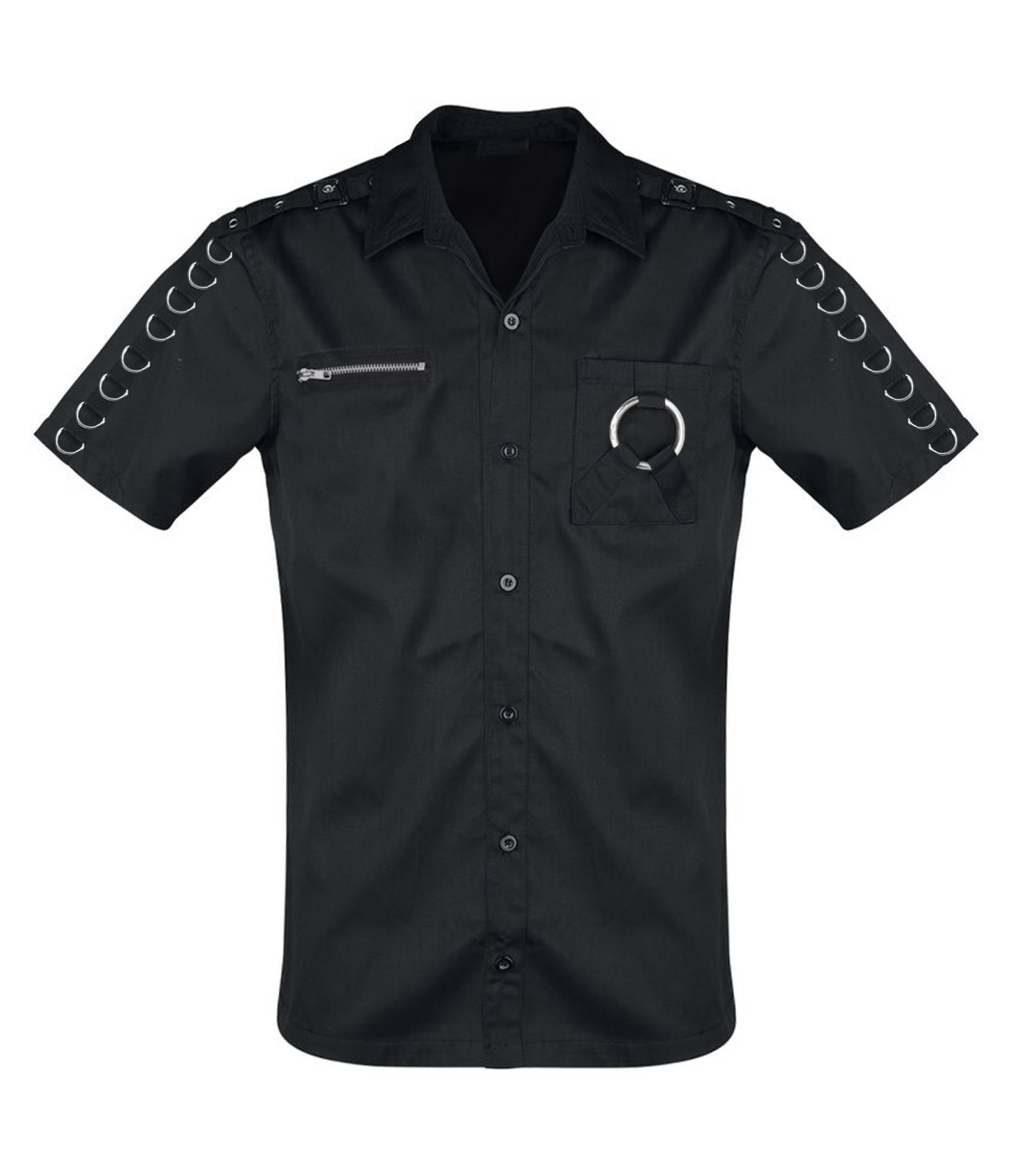 Men's wholesale Short Sleeve Shirt with D Ring Detail Pockets Easto Garments