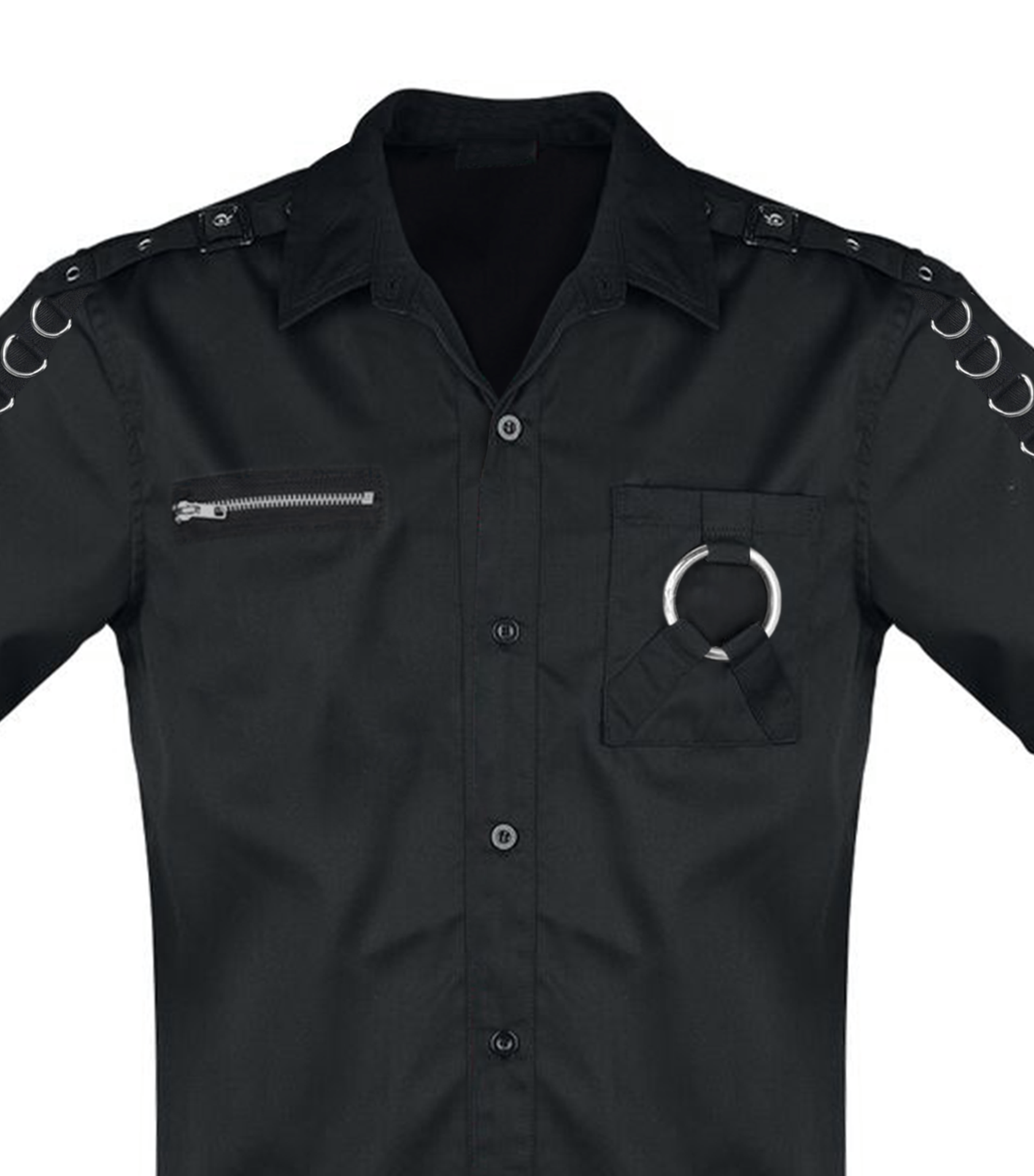 Men's wholesale Short Sleeve Shirt with D Ring Detail Pockets Easto Garments