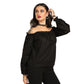 Black Cotton Off-shoulder top