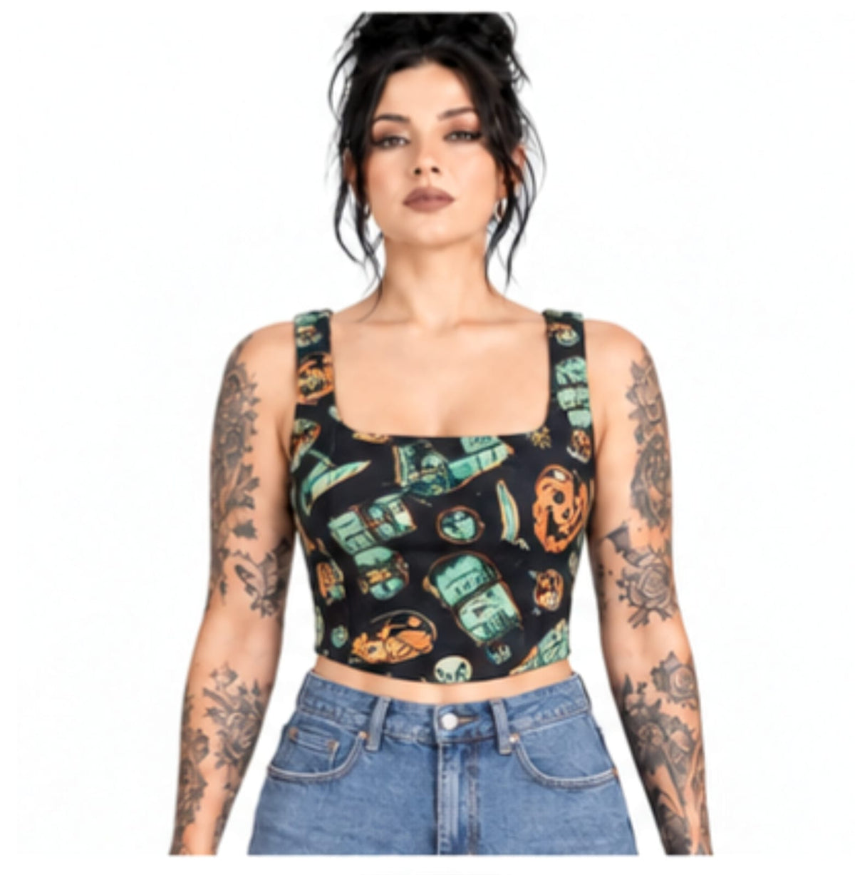 killerman printed Cotton Wholesale Crop Top Easto Garments