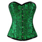 Urania Authentic Overbust Corset Black Green Easto Garments