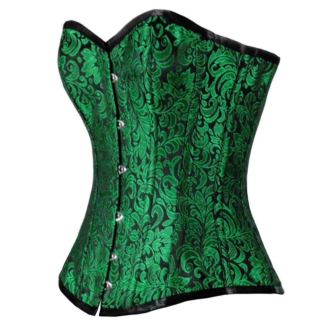 Urania Authentic Overbust Corset Black Green Easto Garments