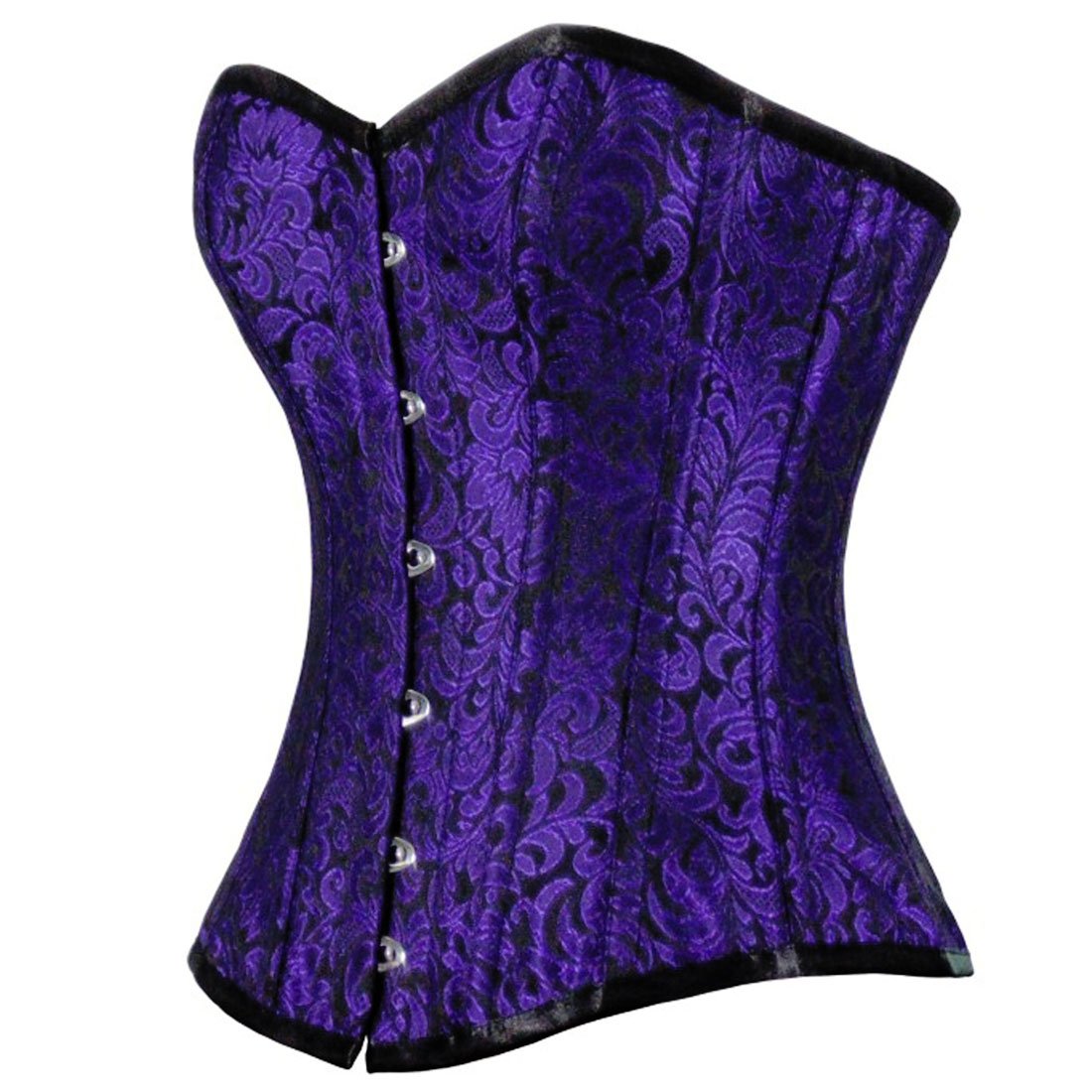 Urania Authentic Overbust Corset Black Purple Easto Garments