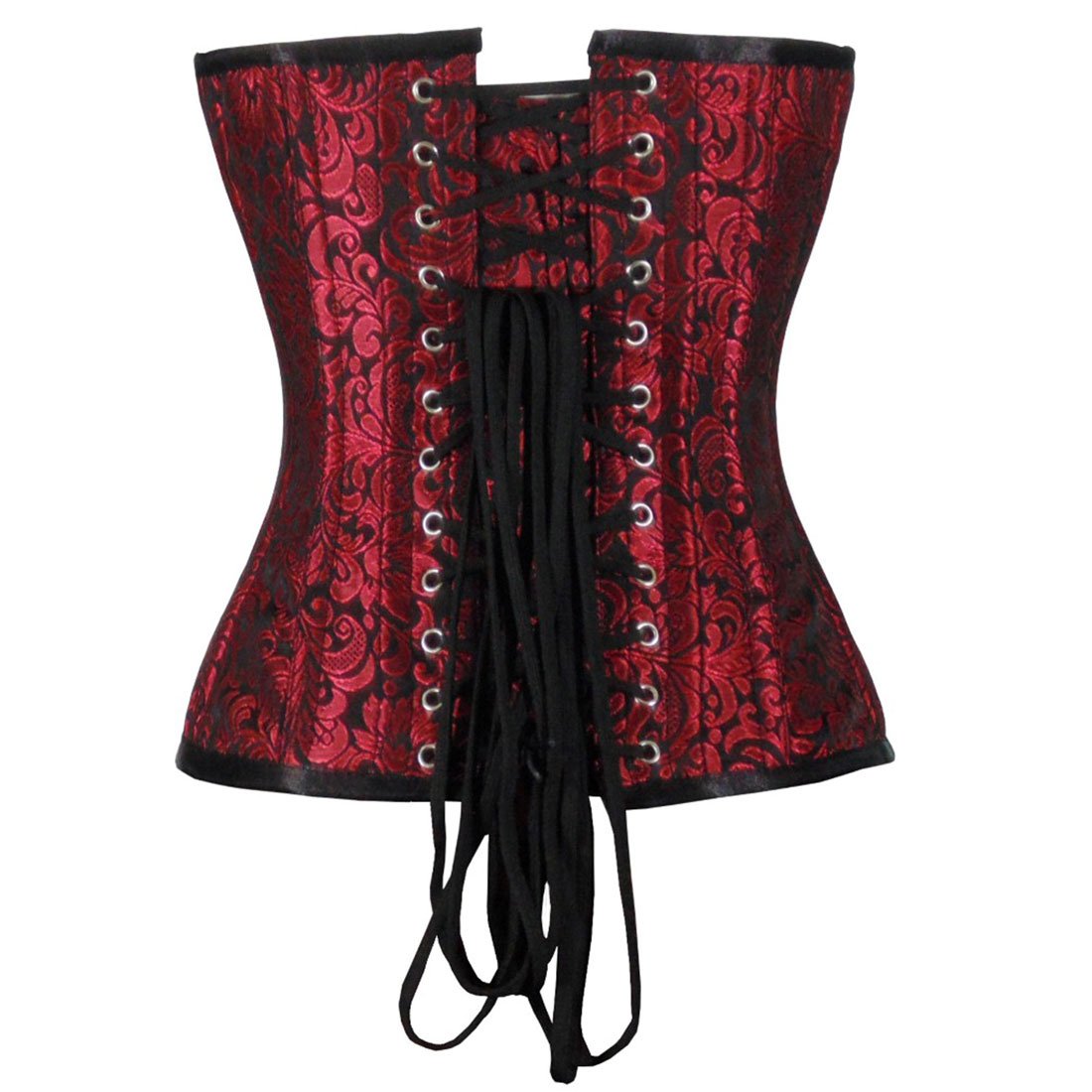 Urania Authentic Overbust Corset Black Red Easto Garments