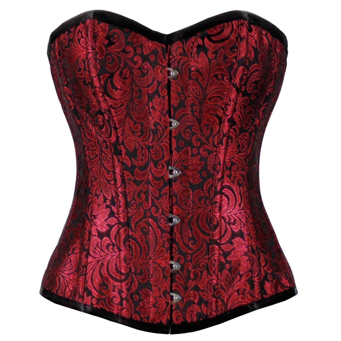 Urania Authentic Overbust Corset Black Red Easto Garments
