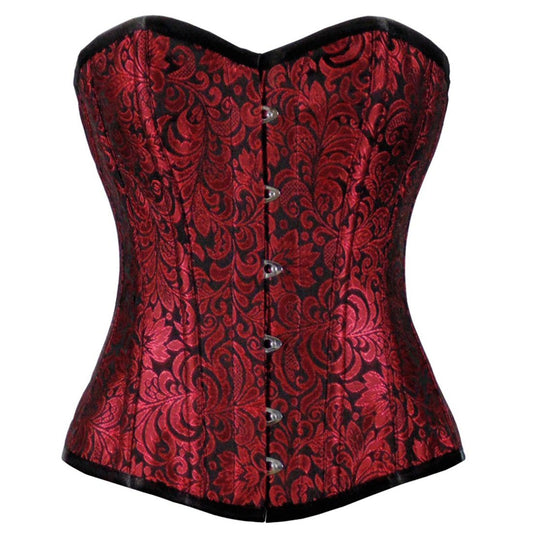 Urania Authentic Overbust Corset Black Red Easto Garments