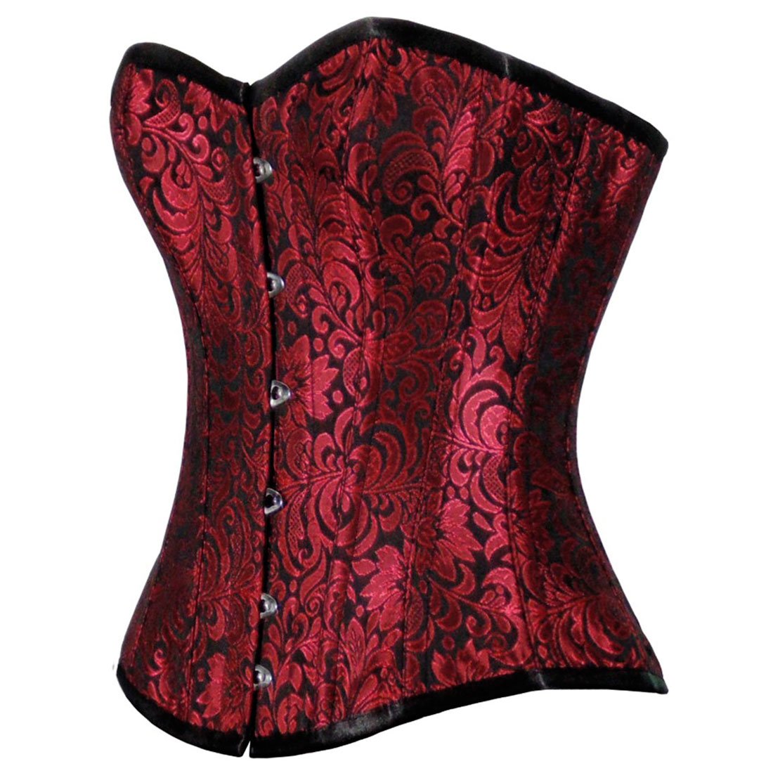 Urania Authentic Overbust Corset Black Red Easto Garments