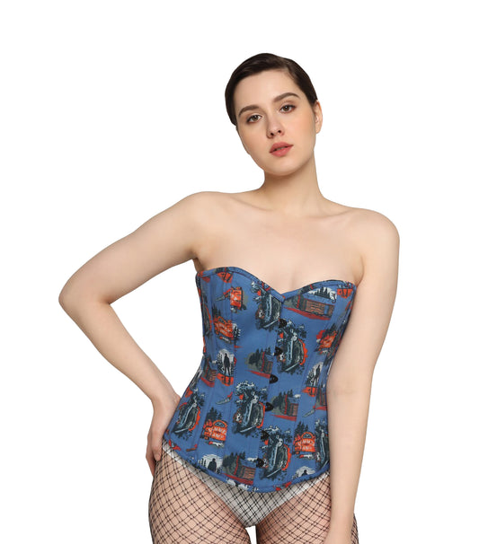 Halloween printed  waist reducing  overbust Corsets