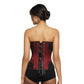 Black/Red Embroidery Overbust corset