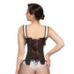 Brown/White Overbust corset