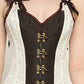 Brown/White Overbust corset