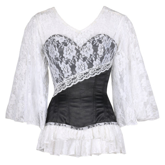 White/ Black Corset Mini Dress