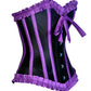 Quintella Black Satin Authentic Overbust Corset Easto Garments