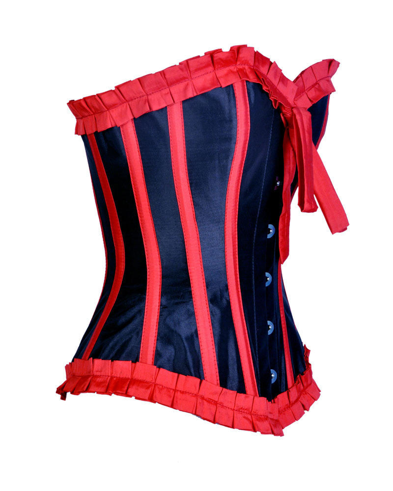 Quintella Black Satin Authentic Overbust Corset Easto Garments