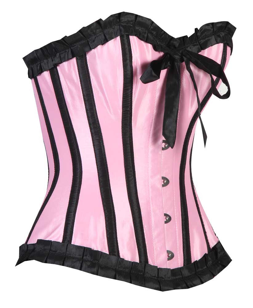 Quintella Black Satin Authentic Overbust Corset Easto Garments