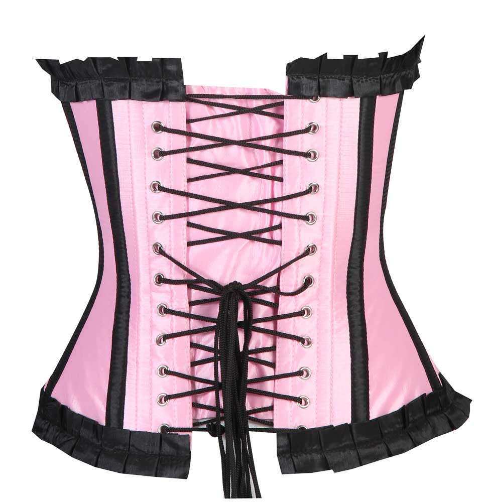 Quintella Black Satin Authentic Overbust Corset Easto Garments