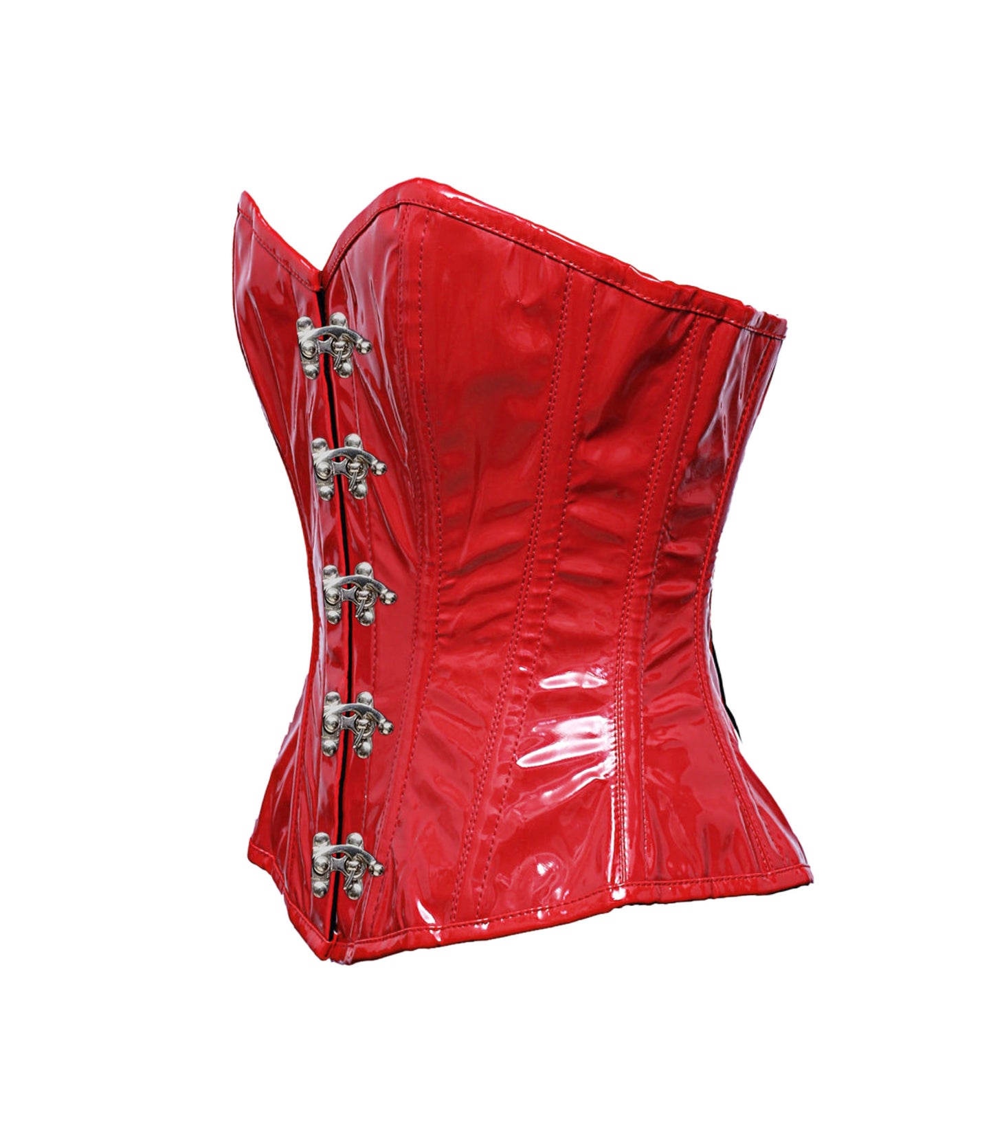 Red PVC Authentic Overbust Corset