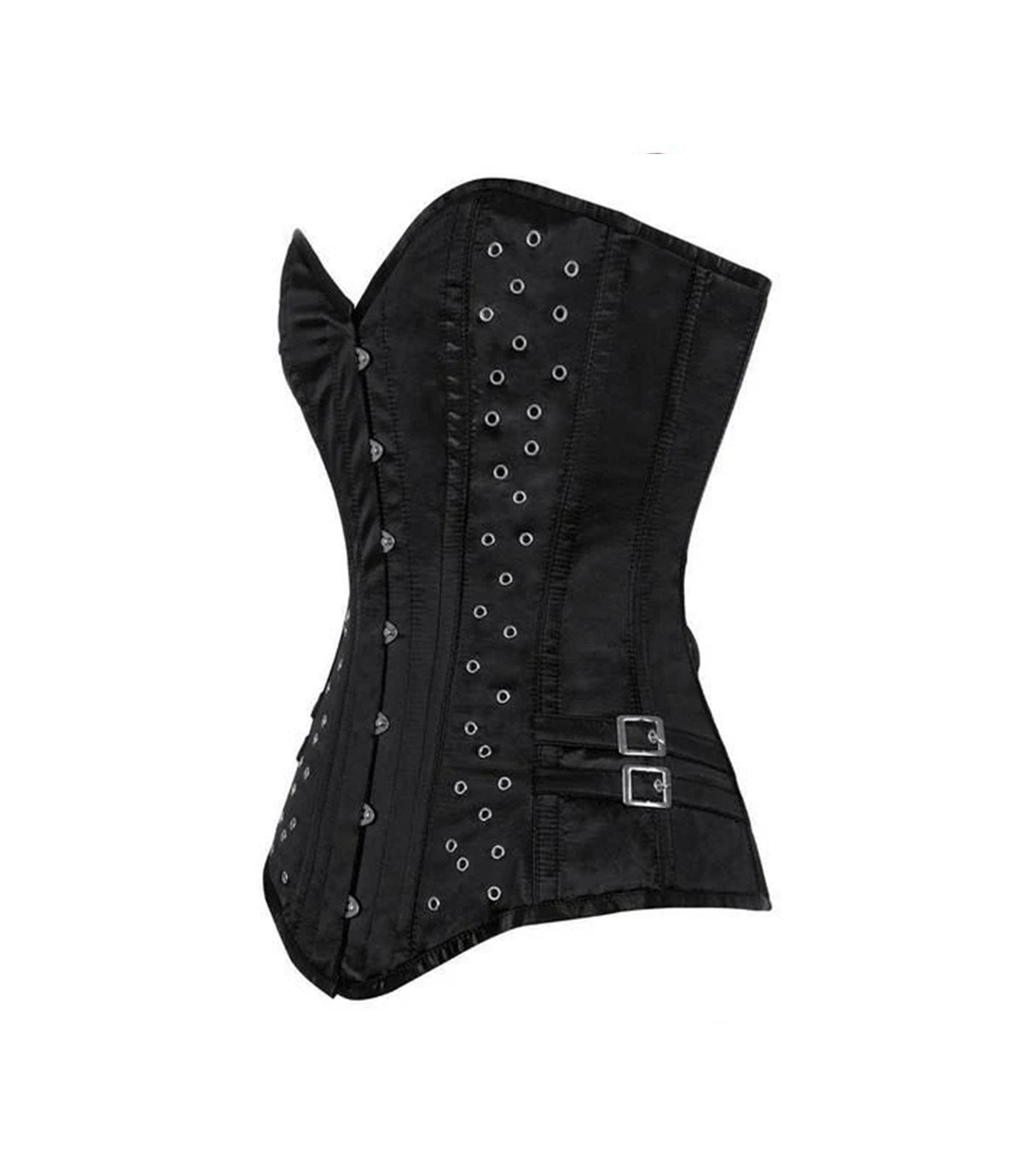 Black Satin Waist Reducing Over bust Corsets