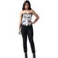 Black/White Pu  Overbust  Corset Easto Garments